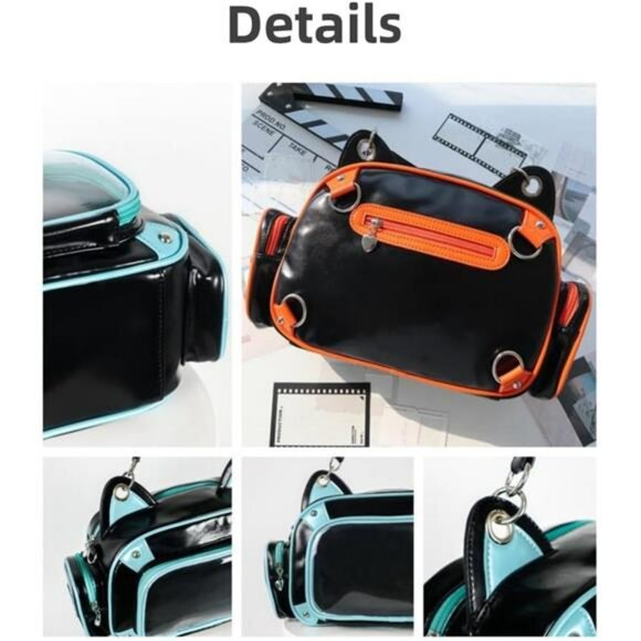 Cat Ita Bag Backpack Clear Window Pin Display Anime Kawaii School Bookbag Girls - Picture 6 of 7